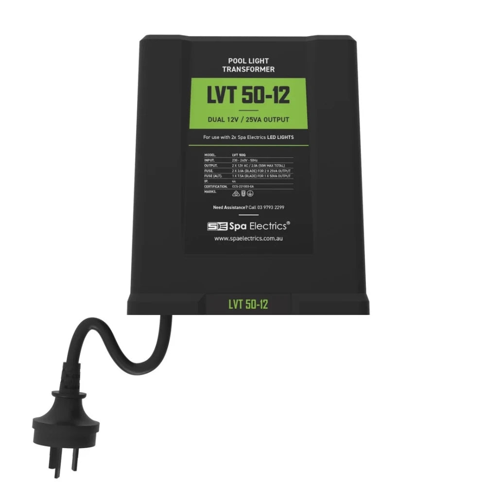 spa_electrics_lv50_12_dual_led_pool_light_transformer_12v