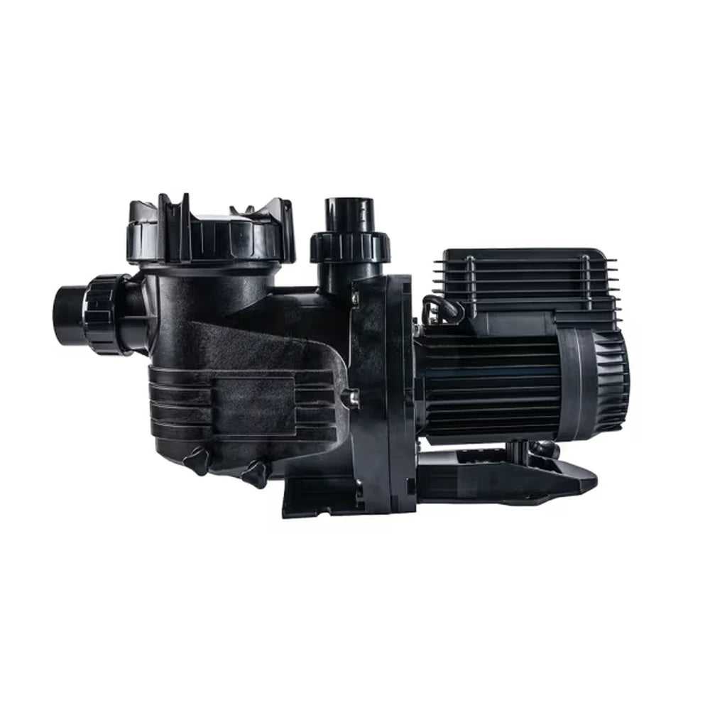 Astral CTX280C MKII 1.0HP high performance pool pump, side view showing motor and inlet and outlet unions