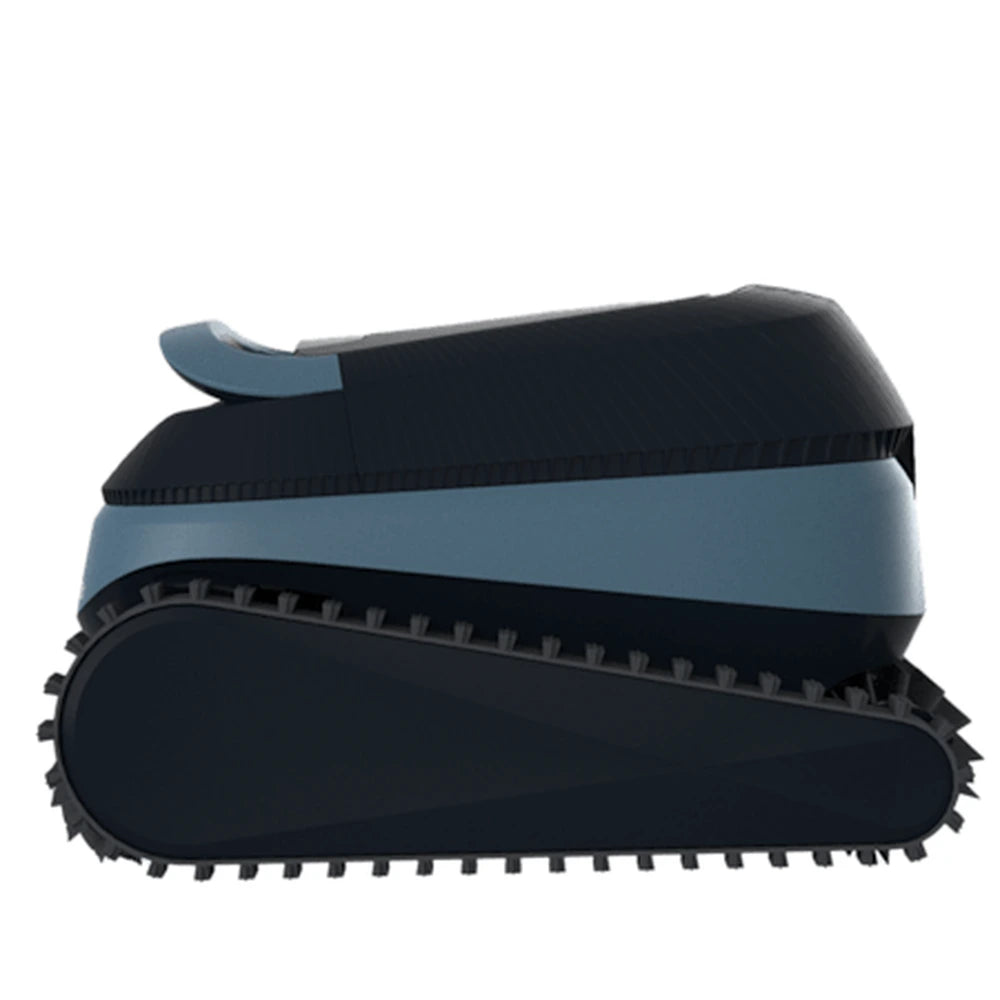 Dolphin Eon 120d cordless robotic pool cleaner, side profile showing track design