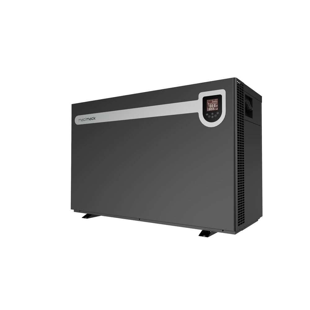 Madimack InverELITE V4 410 41kW inverter pool heat pump, front angled view showing control display