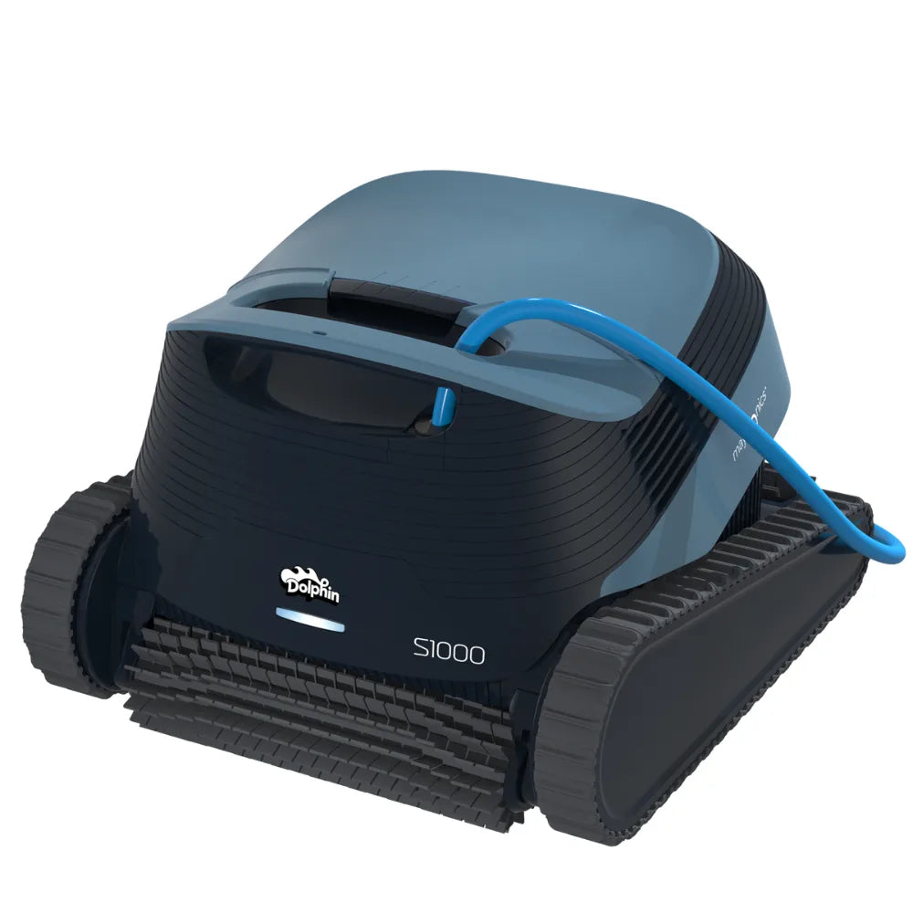 MaytronicsDolphinS1000roboticpoolcleanercleaningpoolfloorwallsandsteps1