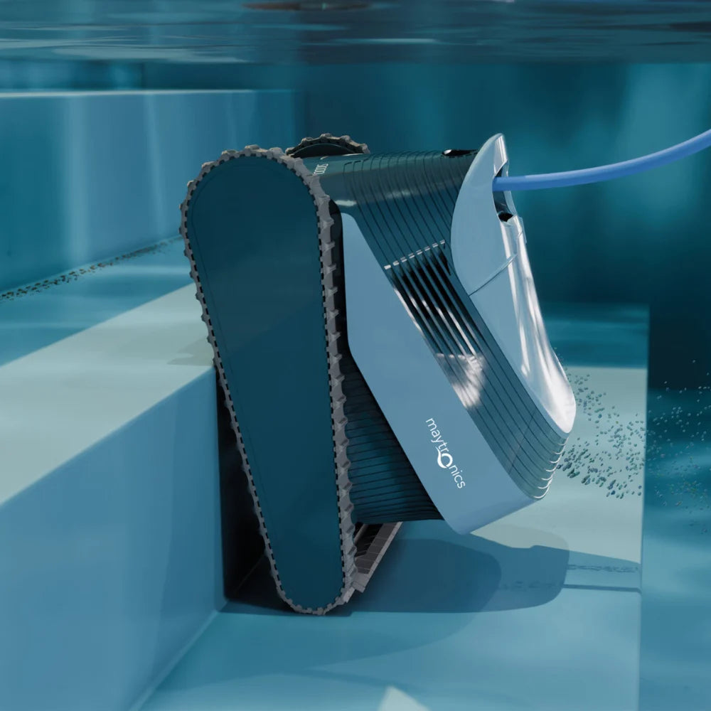 MaytronicsDolphinS1000roboticpoolcleanercleaningpoolfloorwallsandsteps5