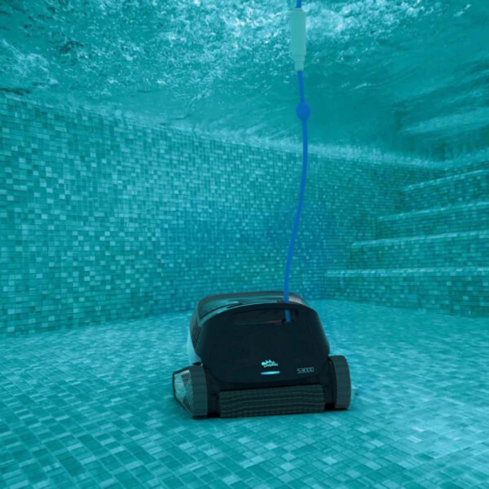 MaytronicsDolphinS3000roboticpoolcleanercleaningpoolfloorwallsandwaterline12