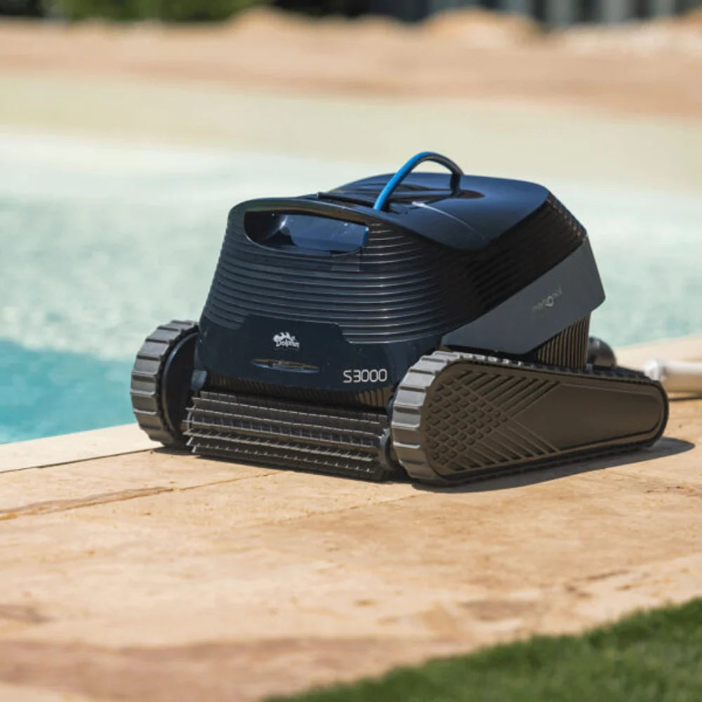 MaytronicsDolphinS3000roboticpoolcleanercleaningpoolfloorwallsandwaterline4