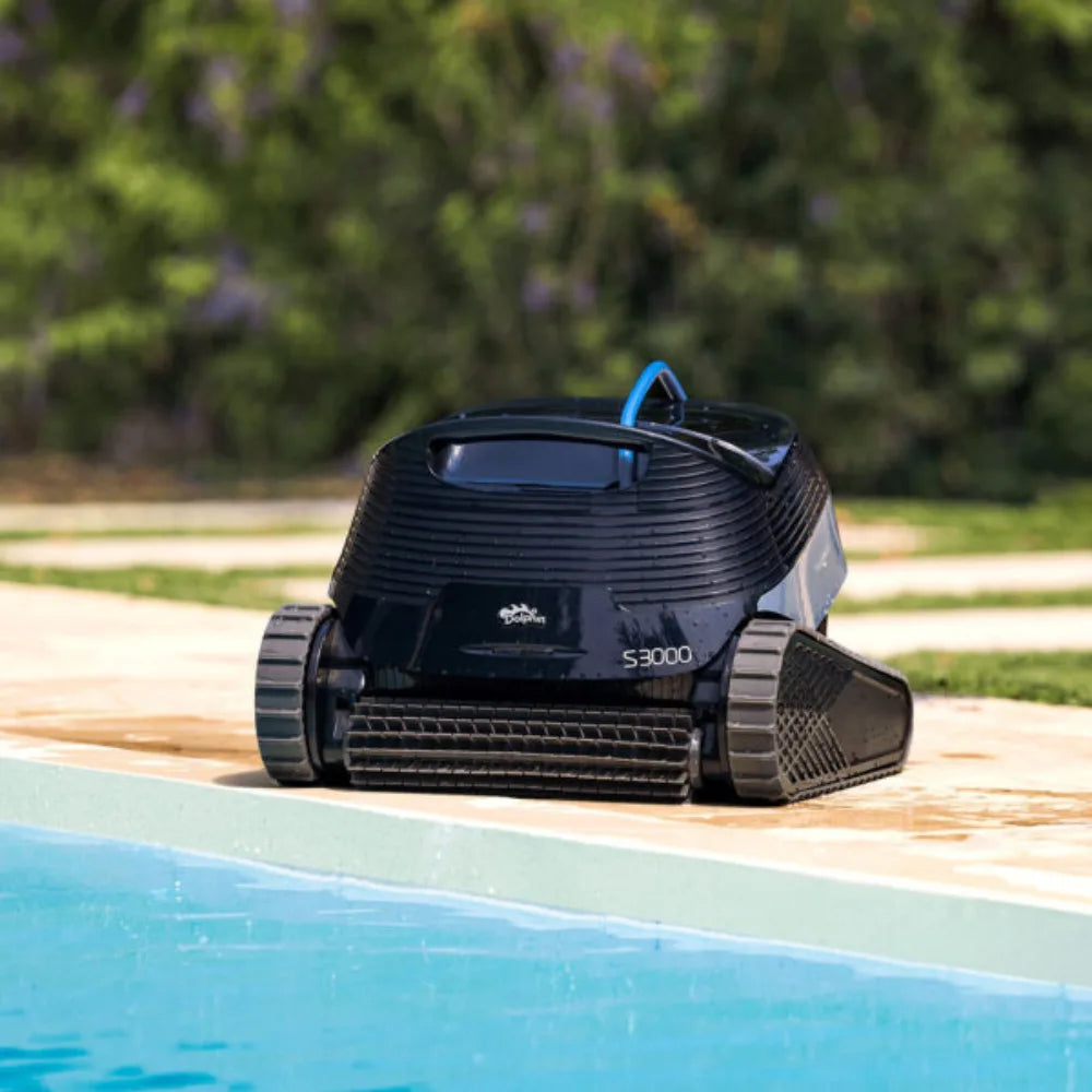 MaytronicsDolphinS3000roboticpoolcleanercleaningpoolfloorwallsandwaterline5