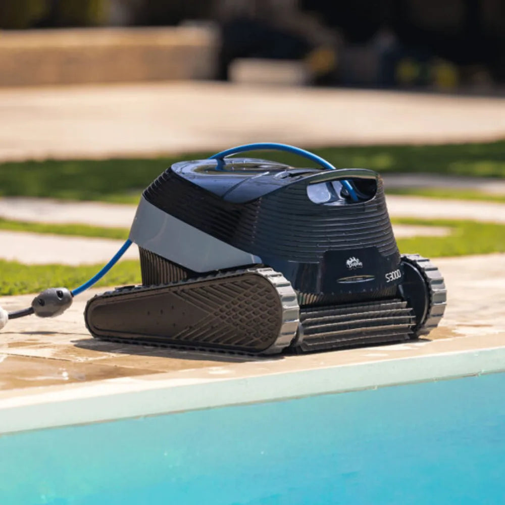MaytronicsDolphinS3000roboticpoolcleanercleaningpoolfloorwallsandwaterline6