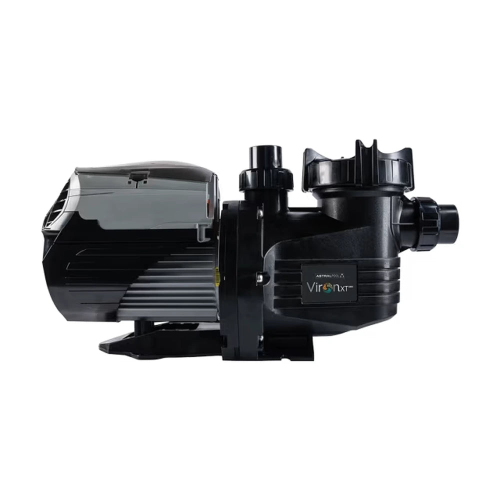 Astral Viron P320 XT variable speed pool pump, side view on white background