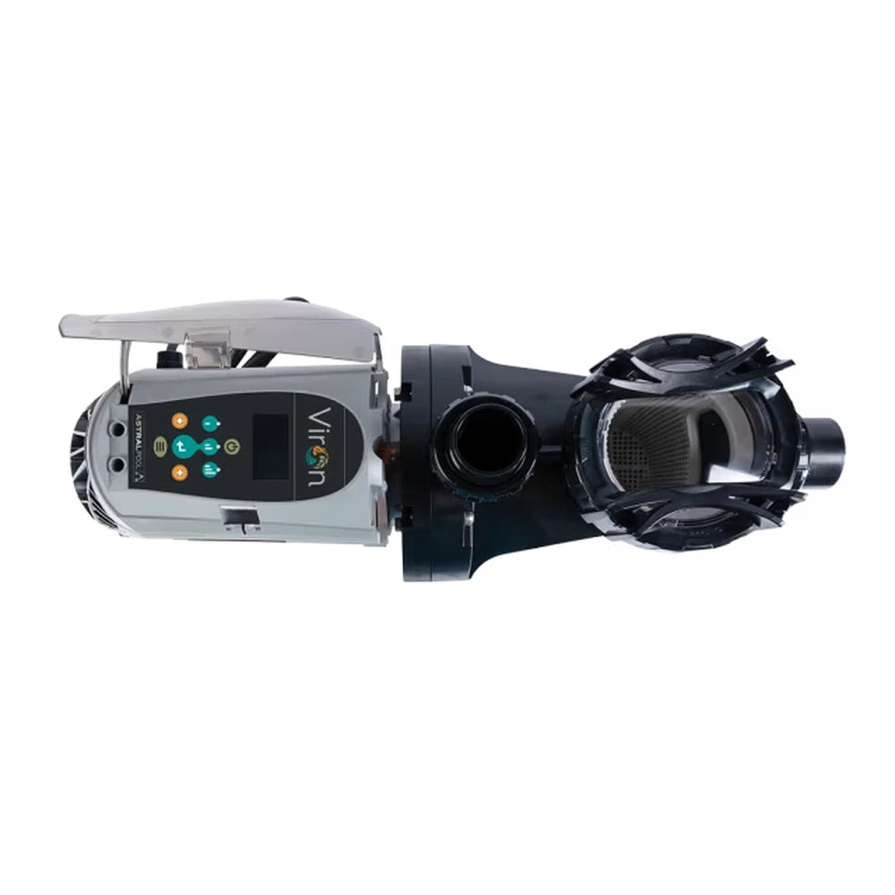 Astral Viron P320 XT variable speed pool pump, top view showing control panel