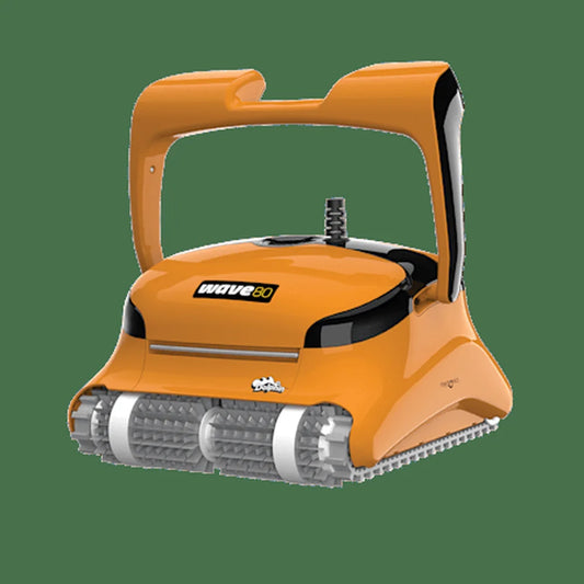 Dolphin Wave 80 commercial robotic pool cleaner side view on white background