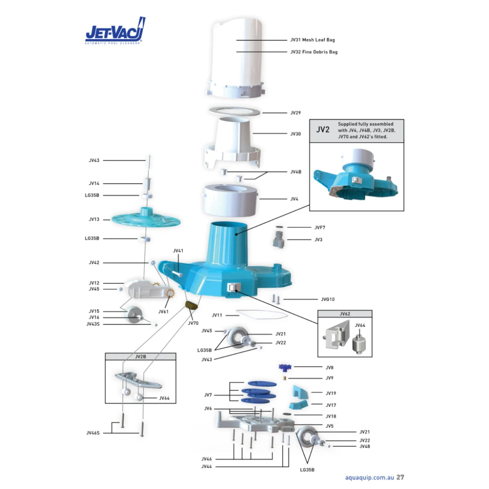 Jetvac Stainless Steel Wheel | Drive In Pool & Spa Warehouse | Advanced ...