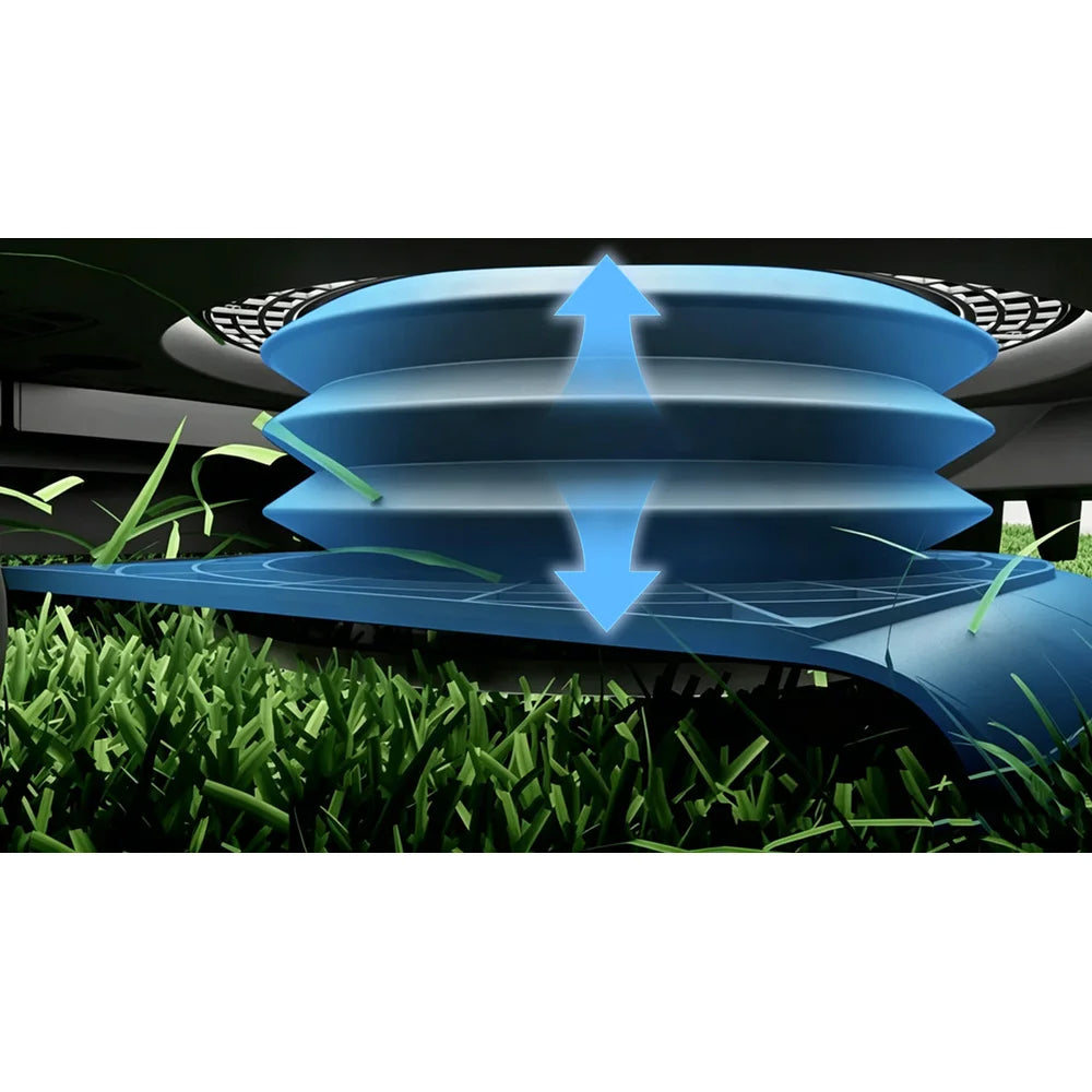 terramow-v1000-anti-theft TerraMow V1000 triple-camera AI robotic lawn mower on white background