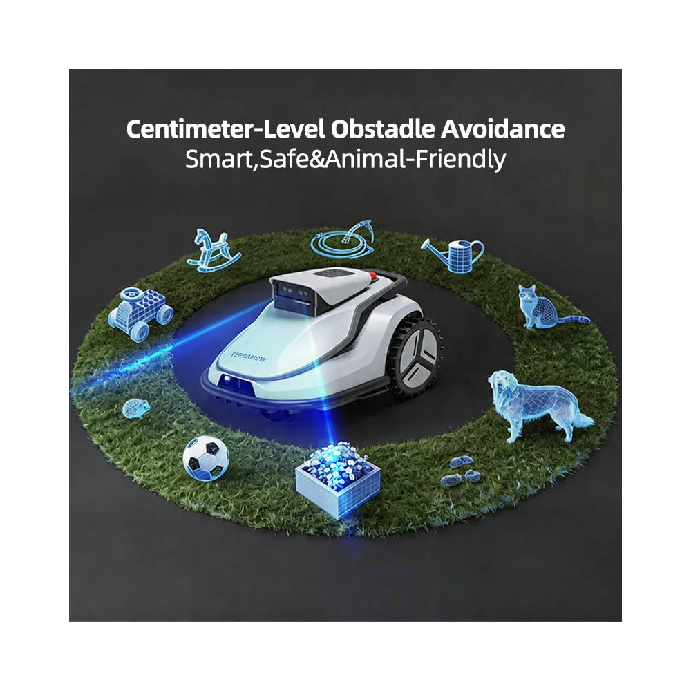 terramow-v600-ai-navigation-night TerraMow V600 triple-camera AI robotic lawn mower