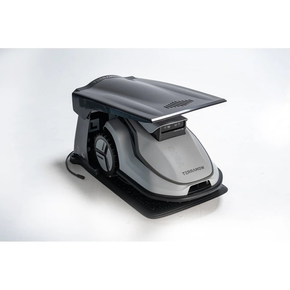 terramow-v600-base-station TerraMow V600 triple-camera AI robotic lawn mower