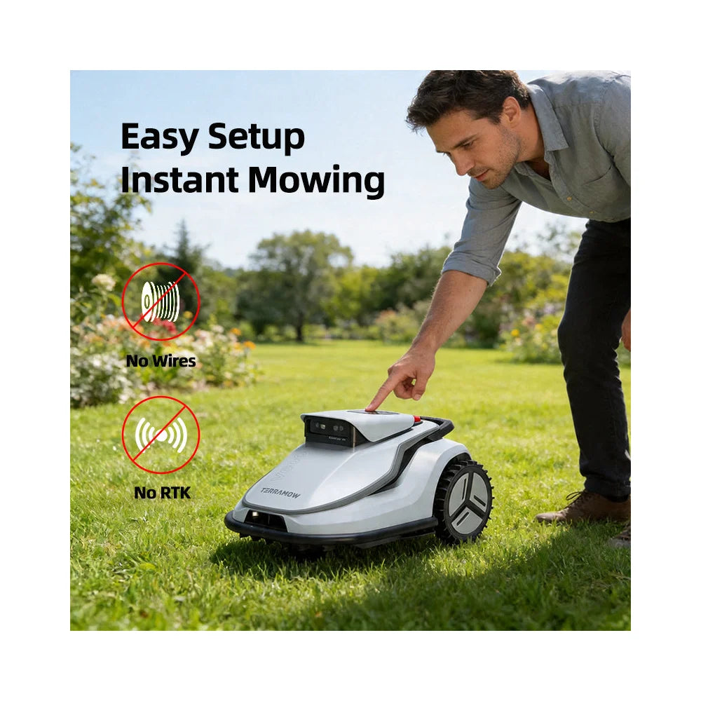 terramow-v600-obstacle-scan-garden TerraMow V600 triple-camera AI robotic lawn mower